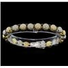 3.35 ctw Diamond Bracelet - 14KT White and Yellow Gold