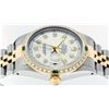 Image 4 : Rolex Mens 2 Tone 14K Silver & Emerald Diamond Datejust Wriswatch