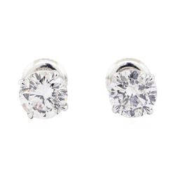 2.14 ctw Diamond Earrings - 14KT White Gold