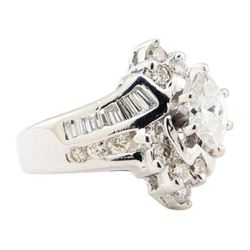 1.45 ctw Diamond Ring - 14KT White Gold