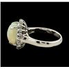 Image 3 : 2.66 ctw Opal and Diamond Ring - 14KT White Gold