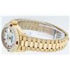 Image 9 : Rolex Ladies 18K Yellow Gold MOP Ruby President Wristwatch With Rolex Box & Appr