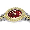 Image 3 : Rolex Mens 2 Tone Red VS 4 ctw Beadset Diamond Datejust Wristwatch with Rolex Bo