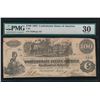 Image 1 : 1862 $100 Confederate States of America Note PMG 30