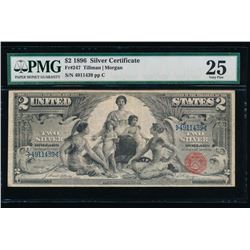 1896 $2 Educational Silver Certificate PMG 25