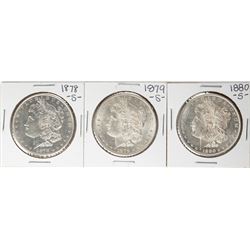 Lot of 1878-S to 1880-S $1 Morgan Silver Dollar Coins