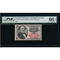 25 Cent Fifth Issue Fractional Note PMG 66EPQ