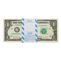 Pack of (100) Consecutive 2017 $1 Federal Reserve STAR Notes Kansas City