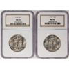 Image 1 : Lot of 1944-1945 Walking Liberty Half Dollar Coins NGC MS65