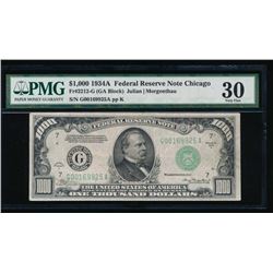 1934A $1000 Chicago Federal Reserve Note PMG 30