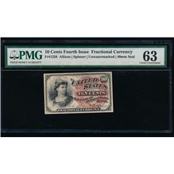 10 Cent Fourth Issue Fractional Note PMG 63