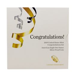 2019-W $1 Congratulations Set Proof American Silver Eagle Coin