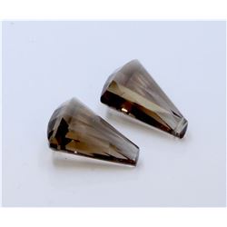 24.55ct Smokey Topaz Match Pair