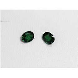 1.62ct Oval Shape Tsavorite Match Pair Dimension 6x5.2x3.1