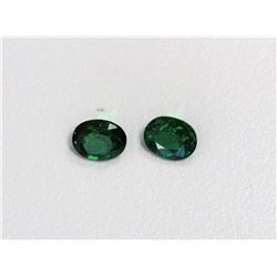 1.56ct Oval Shape Tsavorite Match Pair Dimension 6x5x3.1