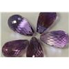 Image 1 : 56.43ct Drop Shape Amethyst 5 pcs