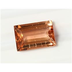 5.42ct Emerald Cut Peach Tourmaline Dimension 12.7x8.7x5.6
