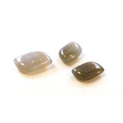 22.03ct 3 pcs chalcedony