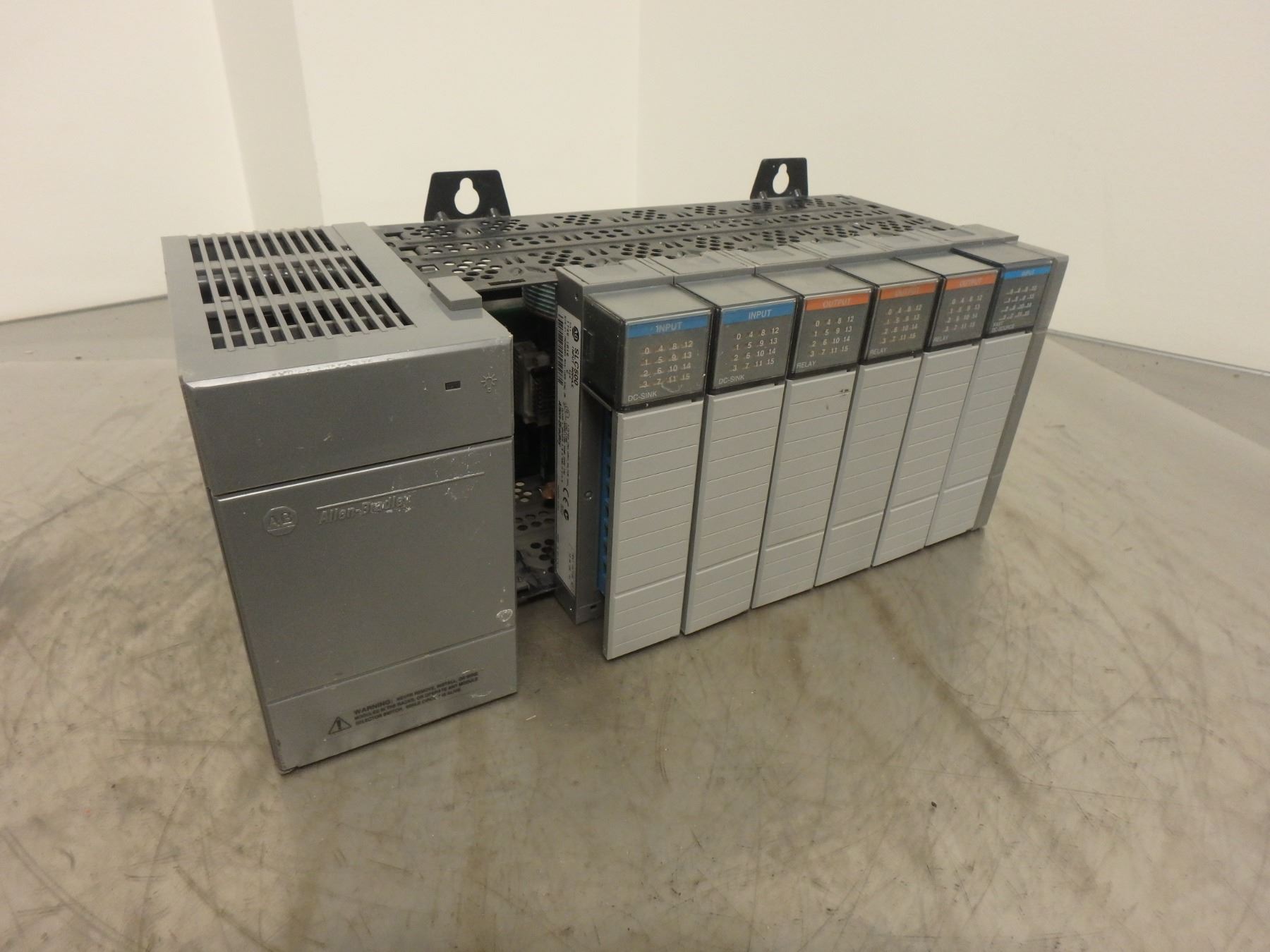 Allen Bradley SLC 500 7-Slot Rack w/ 6 Modules - BTM Industrial