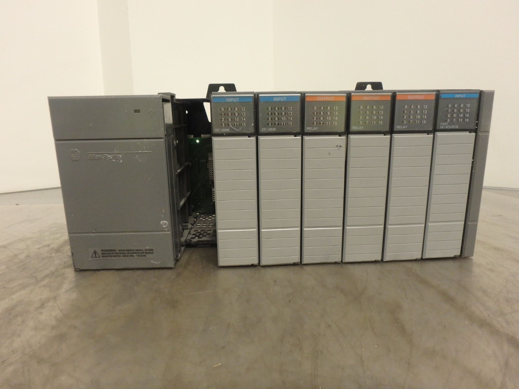 Allen Bradley SLC 500 7-Slot Rack w/ 6 Modules