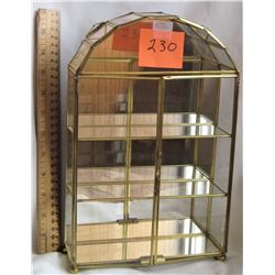 GLASS DISPLAY CASE - MIRROR BACKED