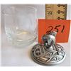 Image 2 : POT (AORIATIC CREST) + GLASS CUP c/w PEWTER L10