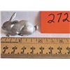 Image 1 : PEWTER RABBIT - STAMPED J.B.