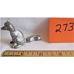 PEWTER FOX - STAMPED J.B.
