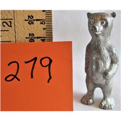 PEWTER BEAR - STAMPED ON FOOT - J.B.