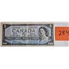 Image 1 : CANADA 5.00 BILL - 1954 D/X 2161281 - BEATTIE / ROSMINSKY