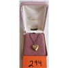 Image 1 : HEART SHAPE PICTURE LOCKET - 18" CHAIN - GOLD FILL