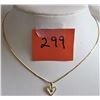Image 1 : HEAR SHAPED PENDANT - 18" CHAIN (THERMASET)