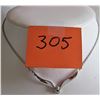 Image 1 : 14" SILVER CHAIN - DOVE PENDANT - STAMPED SARA COV-CANADA