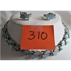 BLUE HEART NECKLACE + BRACELET