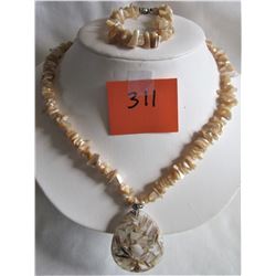 STONE NECKLACE + BRACELET