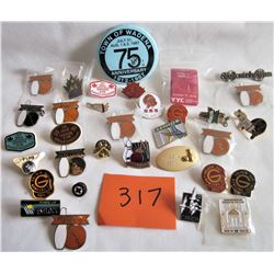 33 PIECES - BOWLING LAPEL PINS + OTHERS