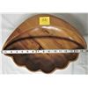 Image 1 : LARGE "SHELL" SHAPED WOODEN BOWL