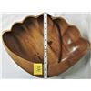 Image 2 : LARGE "SHELL" SHAPED WOODEN BOWL