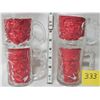 Image 1 : SET 4 1995 McDONALD'S BATMAN "FIGURAL" GLASS CUPS / MUGS, BATMAN - ROBIN - RIDDLER - TWO FACE