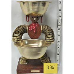 WOODEN BOTTLE CAP PEANUT VENDOR - BANFF CANADA SOUVENIER