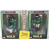 Image 1 : 2X 2003 MARVEL INCREDIBLE HULK CHRISTMAS ORNAMENTS