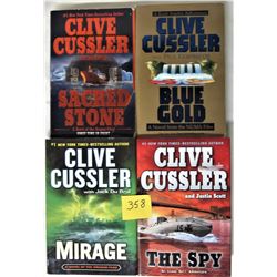 4x CLIVE CUSSLER NOVELS (2X h/c, 2X s/c)