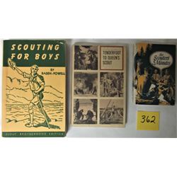 3X s/c SCOUT BOOKS (SCOUTING FOR BOYS BY BADEN POWELL, TENDERFOOT TO QUEEN'S SCOUT, THE SCOUTER'S 5 