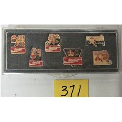 SET 6 1989 JEUX CANADA GAMES PINS (SPONSORS - COCA-COLA, CO-OP, SASKTEL)