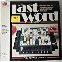 1985 MILTON BRADLEY LAST WORD SPELLING BOARD GAME