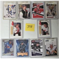 LOT 10 NHL HOCKEY PLAYERS ROOKIE CARDS (KOIVU, PRONGER, SKINNER, HASEK, SETOGUCHI, THORNTON, MARLEAU