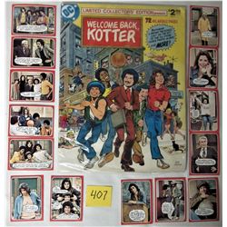 13" X 10" DC LIMITED EDITION COLLECTORS "WELCOME BACK KOTTER" GIANT COMIC BOOK + 14X 1976 CARDS