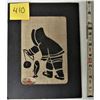 Image 1 : VINTAGE 9"X7" HOLMAN ESKIMO INUIT MATTED ARTWORK (HANDMADE)