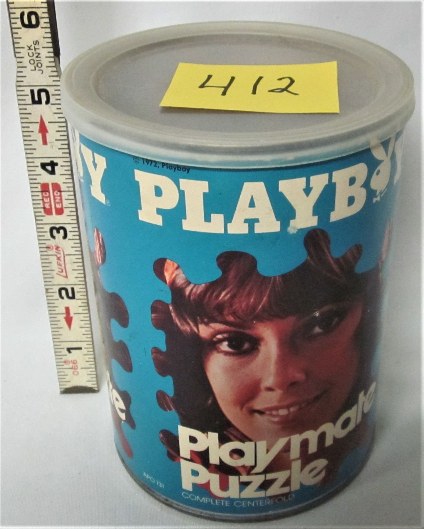 1972 PLAYBOY PLAYMATE CENTERFOLD PUZZLE & CANISTER Schmalz Auctions