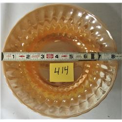 8' X 4" PEACH LUSTRE SWIRL FIRE KING VEGETABLE BOWL